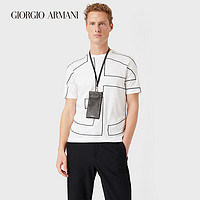 GIORGIO ARMANI/阿玛尼秋冬男士经典复刻系列运动风刺绣LOGO棉T恤