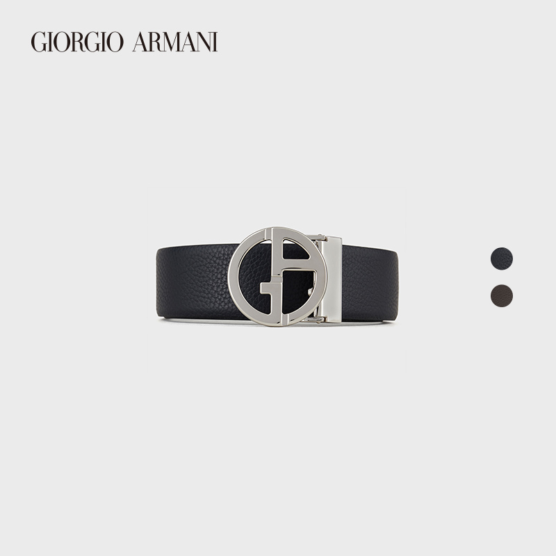 乔治·阿玛尼 GIORGIO ARMANI/阿玛尼秋冬男士正反两用皮革腰带