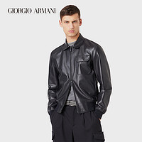 GIORGIO ARMANI/阿玛尼2021早春男士羊皮飞行员夹克