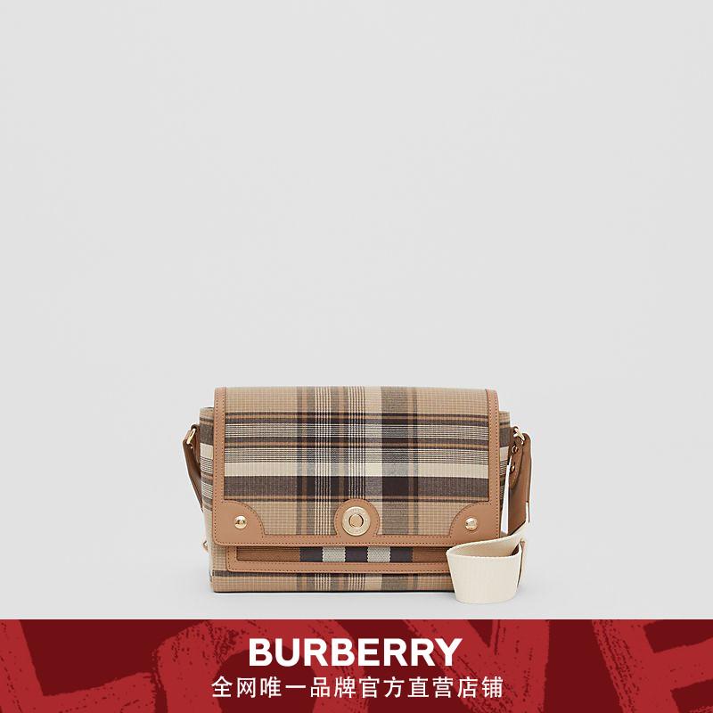 BURBERRY 苏格兰格纹羊毛斜背包 80358331