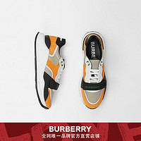 BURBERRY男鞋 麂皮与皮革拼网眼运动鞋 80372561