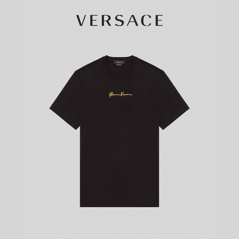 VERSACE/范思哲GV Signature刺绣男士T恤A87500-A228806