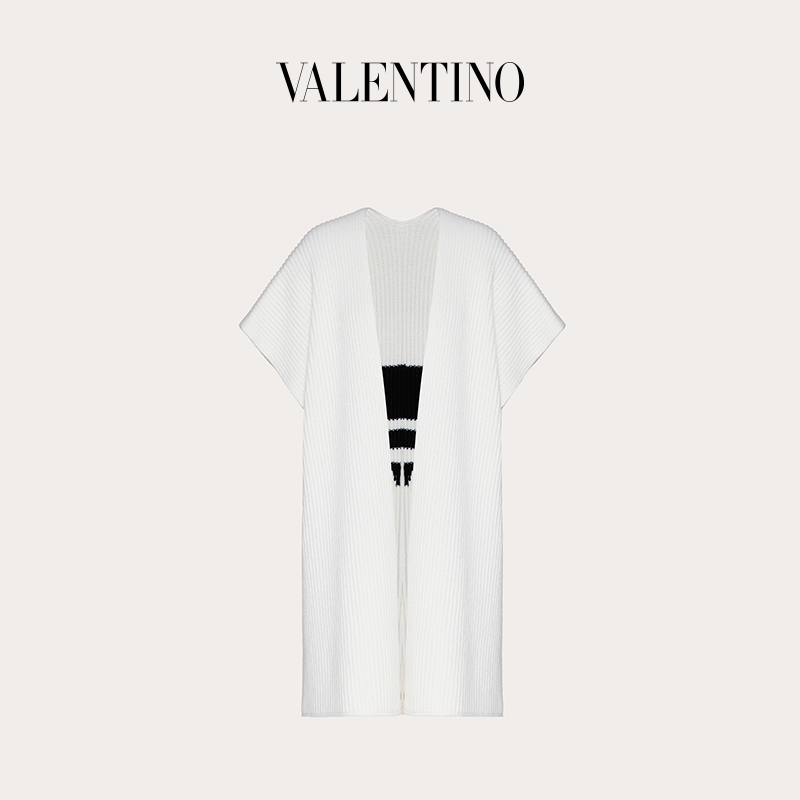 Valentino/华伦天奴 女士 VLTN 嵌花编织羊毛斗篷