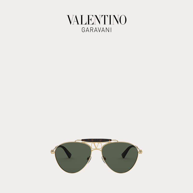 Valentino/华伦天奴 VLogo Signature 金属框架飞行员太阳眼镜