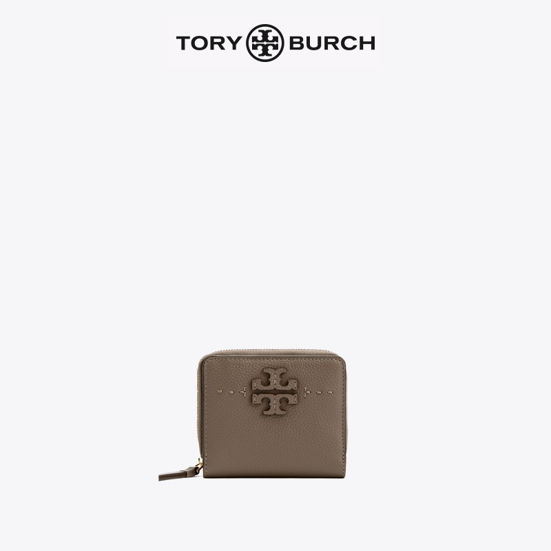 TORY BURCH 汤丽柏琦 McGRAW 牛皮拉链短款零钱包 56623