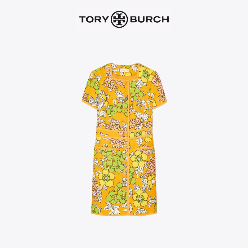 TORY BURCH 汤丽柏琦 21假日女装 NADIA 复古印花连衣裙 76907