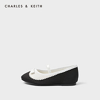 CHARLES&KEITH秋冬女鞋CK9-71700103蝴蝶结玛丽珍鞋