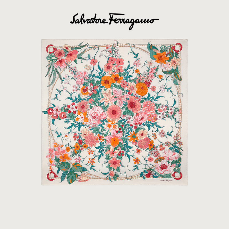 Salvatore Ferragamo/菲拉格慕 女士印花桑蚕丝围巾 742732