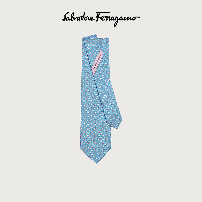 Salvatore Ferragamo/菲拉格慕 男士瓢虫印花领带 740210