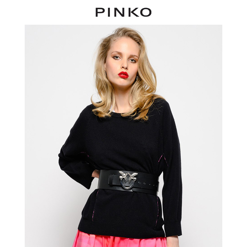 PINKO女装纯羊绒圆领针织衫 1G13X5Y3UP