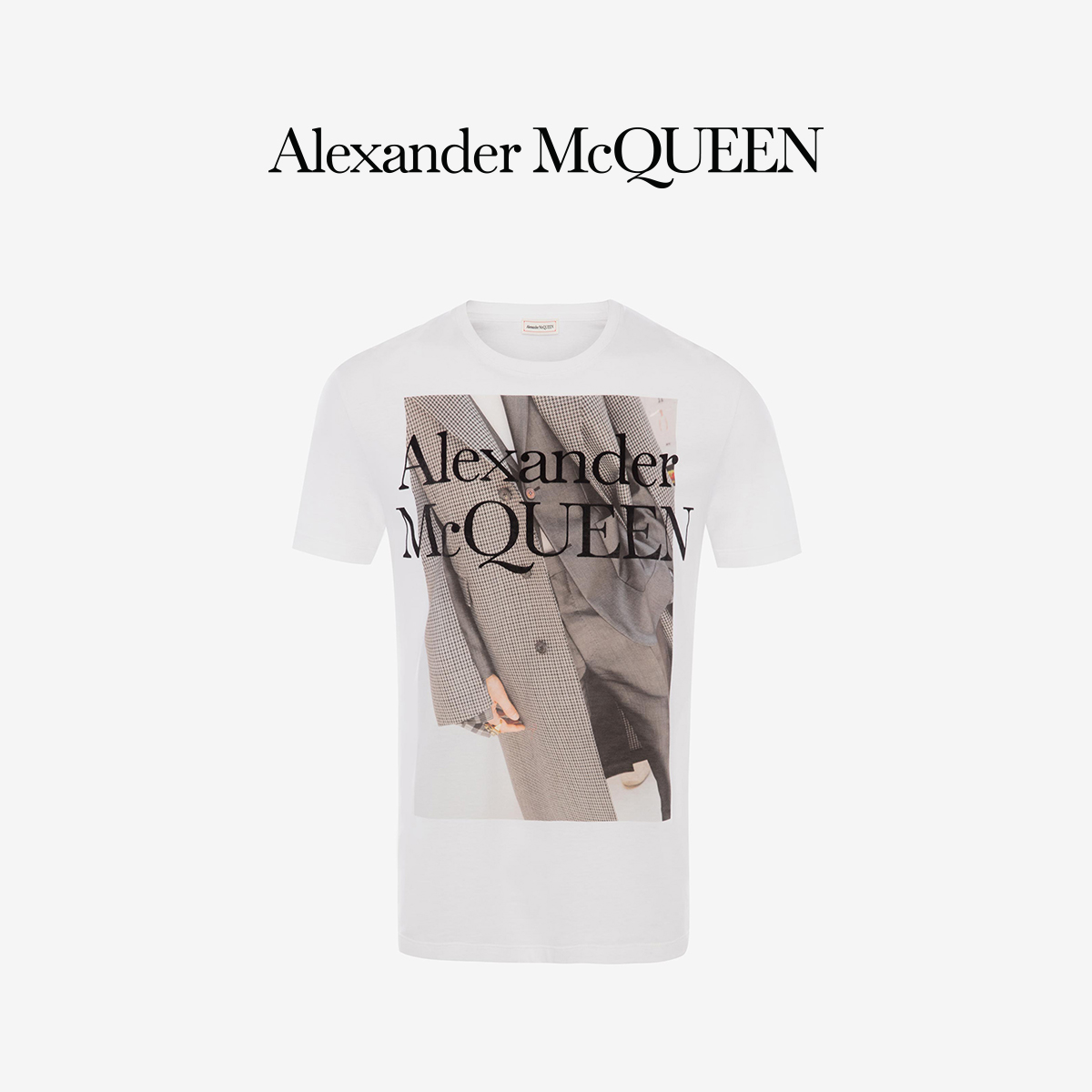 ALEXANDER MCQUEEN/亚历山大麦昆 2020早秋男装白色棉质T恤