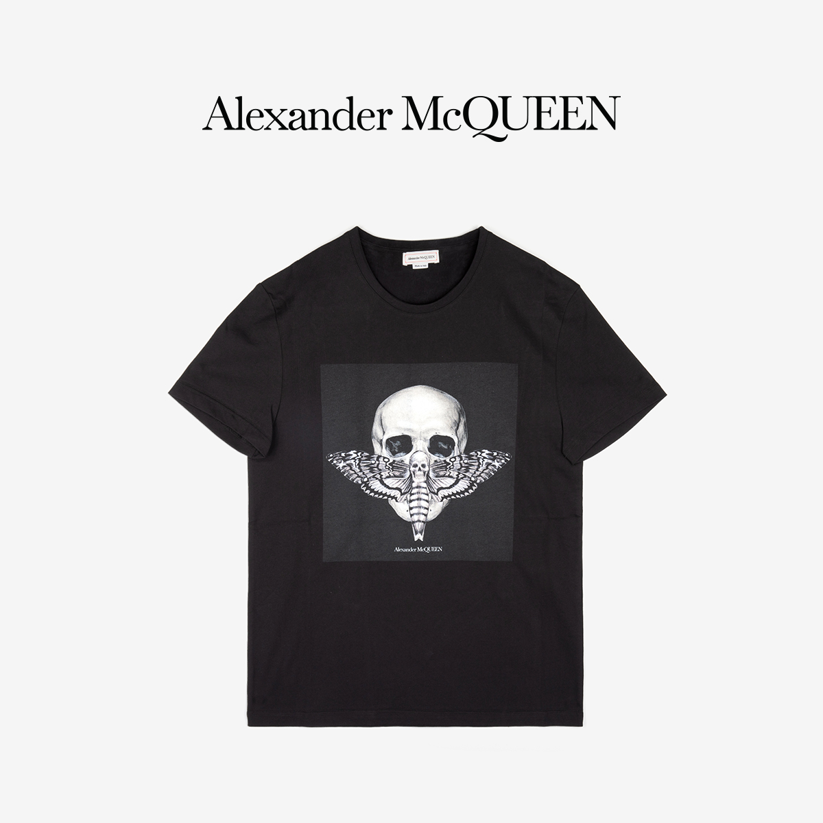 ALEXANDER MCQUEEN/亚历山大麦昆Cameo Capsule男士骷髅飞蛾T恤