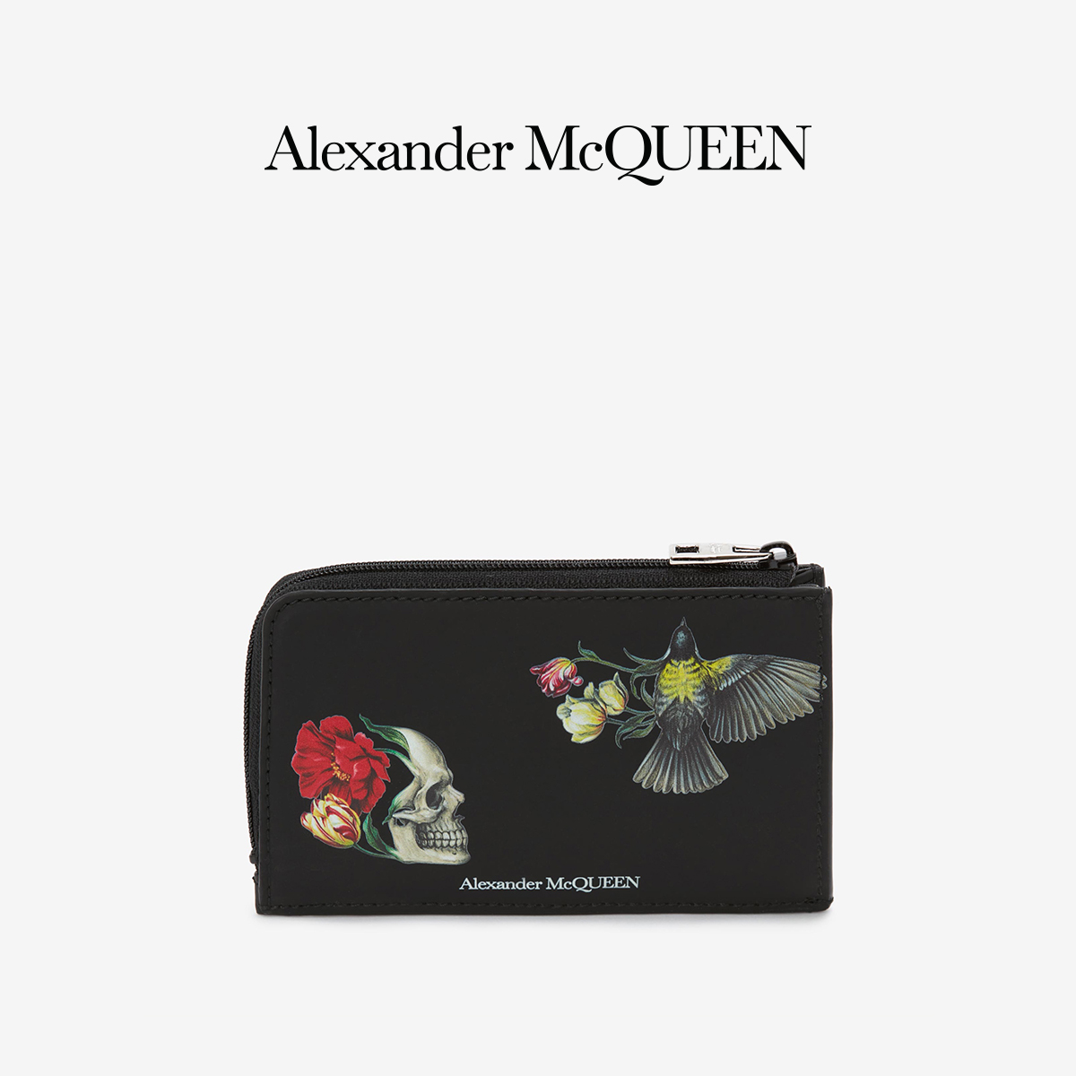 ALEXANDER MCQUEEN/亚历山大麦昆Cameo Capsule男士牛皮革卡包