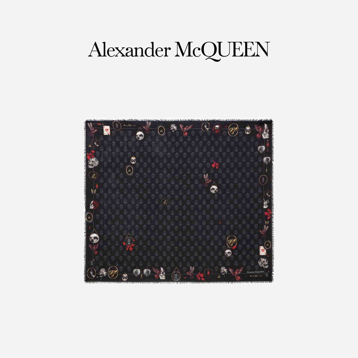 ALEXANDER MCQUEEN/亚历山大麦昆 女士Cameo Biker围巾