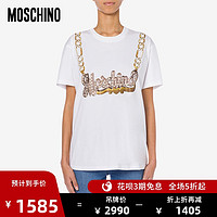 MOSCHINO/莫斯奇诺 20秋冬 女士Moschino项链棉质T恤