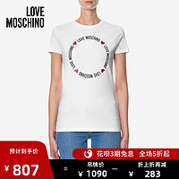 Love Moschino/莫斯奇诺 20秋冬 女士Round Lettering弹力T恤