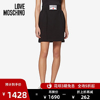 Love Moschino/莫斯奇诺 20秋冬 女士心形壶铃棉质迷你裙