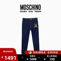 Moschino/莫斯奇诺 20秋冬 儿童玩具泰迪熊徽标牛仔裤
