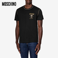MOSCHINO/莫斯奇诺 21春夏 男士 Gold徽标平纹针织T恤