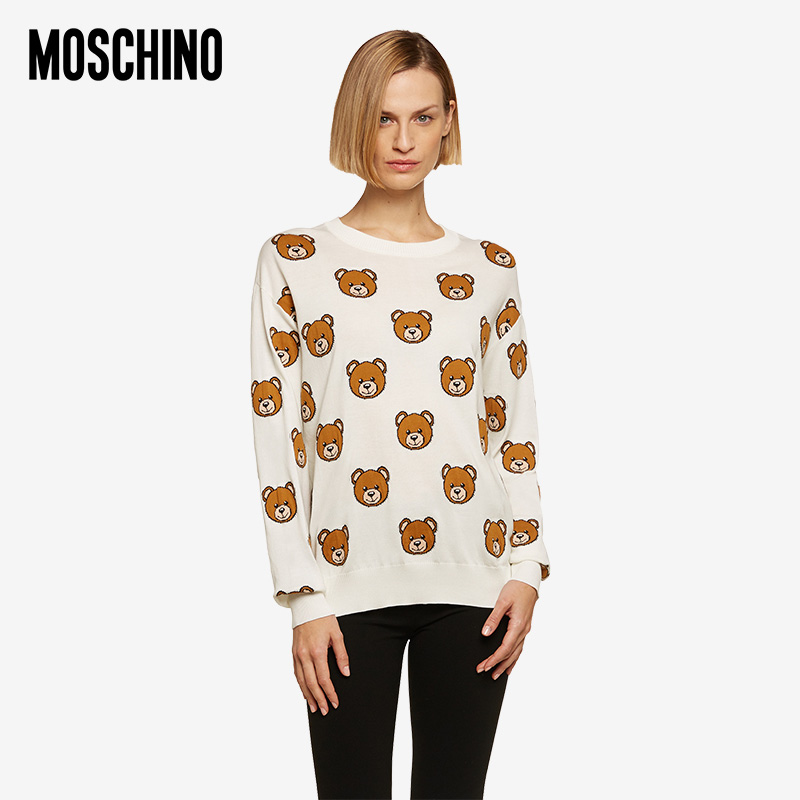 MOSCHINO/莫斯奇诺 21春夏 女士  泰迪熊全身印花棉套衫