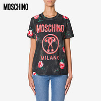 MOSCHINO/莫斯奇诺 21春夏 女士 彩绘平纹针织T恤