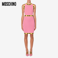 MOSCHINO/莫斯奇诺 21春夏 女士 粉色徽标针织连衣裙