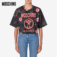 MOSCHINO/莫斯奇诺 21春夏 女士 彩绘花朵短款T恤