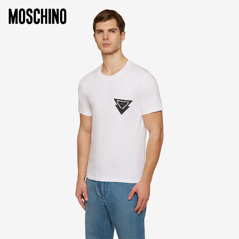 MOSCHINO/莫斯奇诺 21春夏 男士 超空间系列平纹针织棉T恤