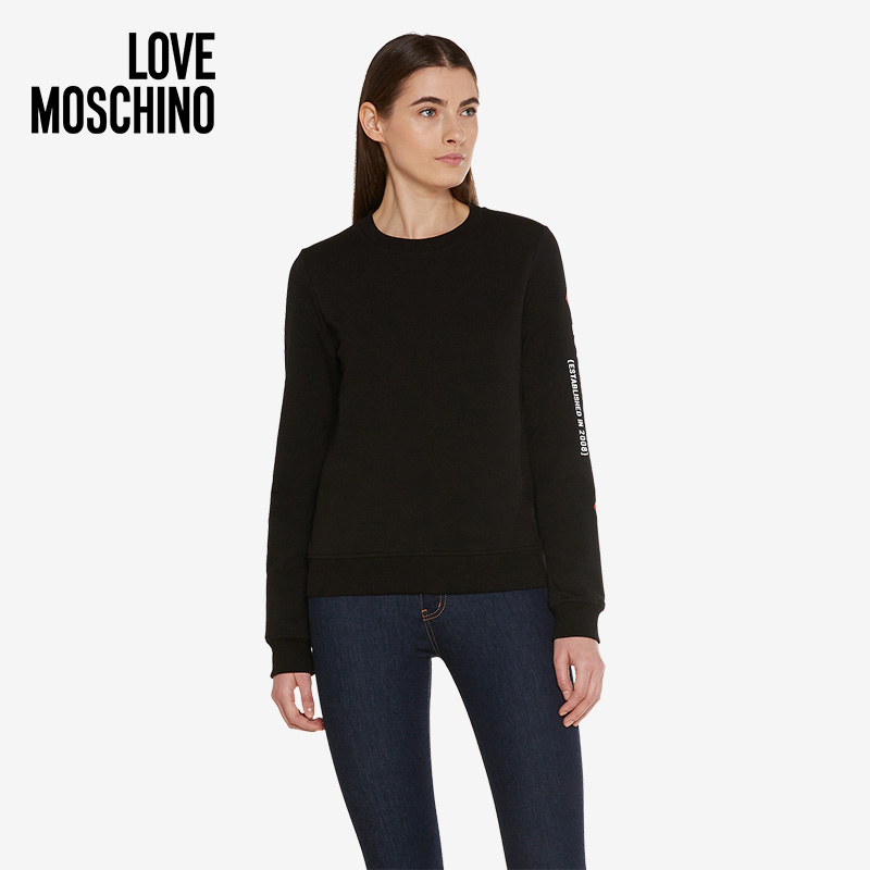 Love Moschino/莫斯奇诺  21春夏 女士 Logo Print弹力棉绒衫
