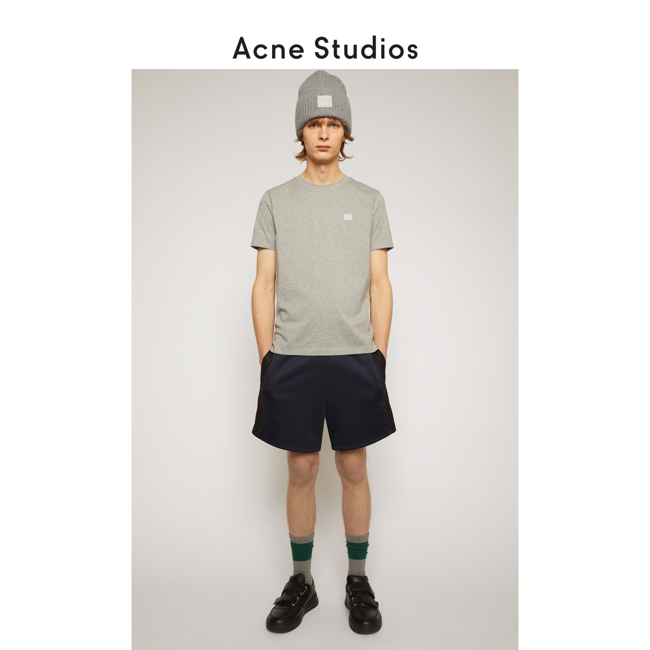 Acne Studios Face2020新款灰色修身笑脸短袖T恤夏季 AL0038-X92