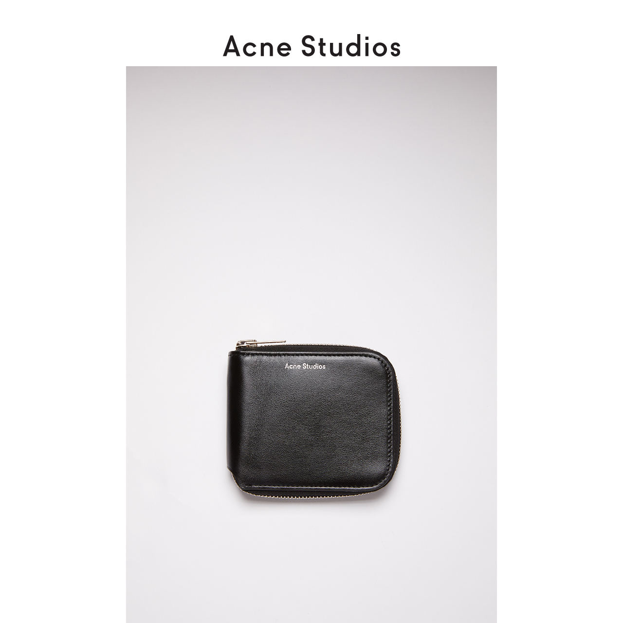 Acne Studios 2020秋冬新款黑色简约迷你短款双折钱包 CG0102-900