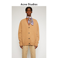 Acne Studios 2020秋冬新款宽松棕色针织V领开衫外套 B60144-ADV