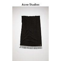 Acne Studios Canada New 黑色简约流苏加大羊毛围巾 CA0102-900