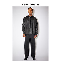 Acne Studios 2020秋冬新款简约黑色羊皮夹克外套皮衣B70072-900
