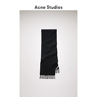 Acne Studios 2020秋冬新款黑色简约起绒流苏羊毛围巾 CA0083-900