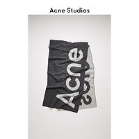 Acne Studios 2020秋冬新款保暖黑色字母Logo围巾披肩 CA0079-900