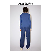 Acne Studios 2021早春新款FACE雾蓝色羊毛圆领毛衣 C60023-AAT