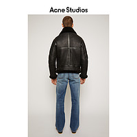 Acne Studios 2020秋冬新款黑色羊毛飞行员夹克皮衣 B70077-900