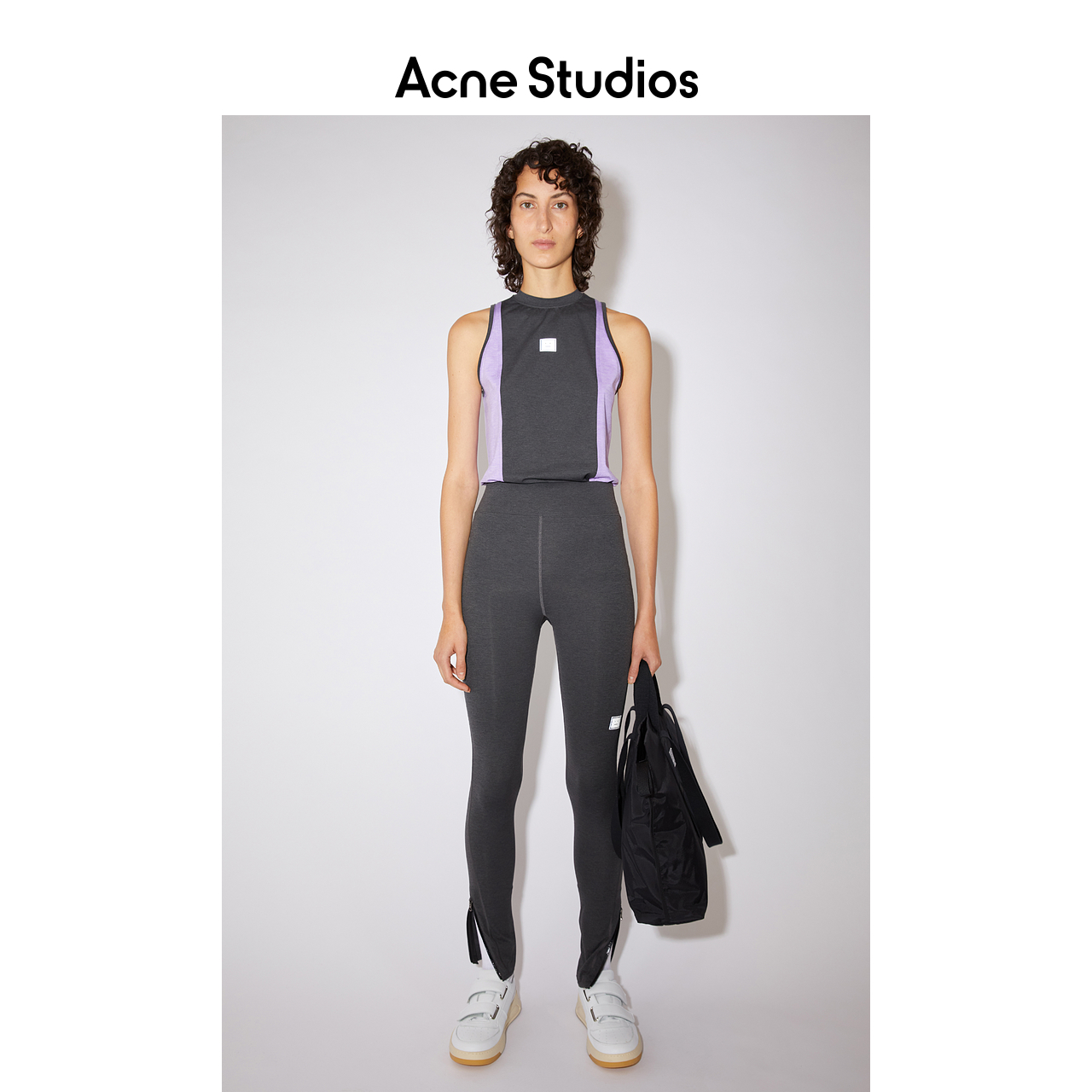 Acne Studios 2021早春新款百搭黑色修身跑步运动长裤 CK0029-900