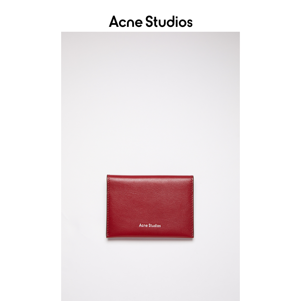 Acne Studios 2021早春新款小巧精致酒红色双折卡包 CG0135-BHL