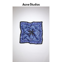 Acne Studios 2021早春新款时尚印花蓝色真丝方巾丝巾 CA0125-838