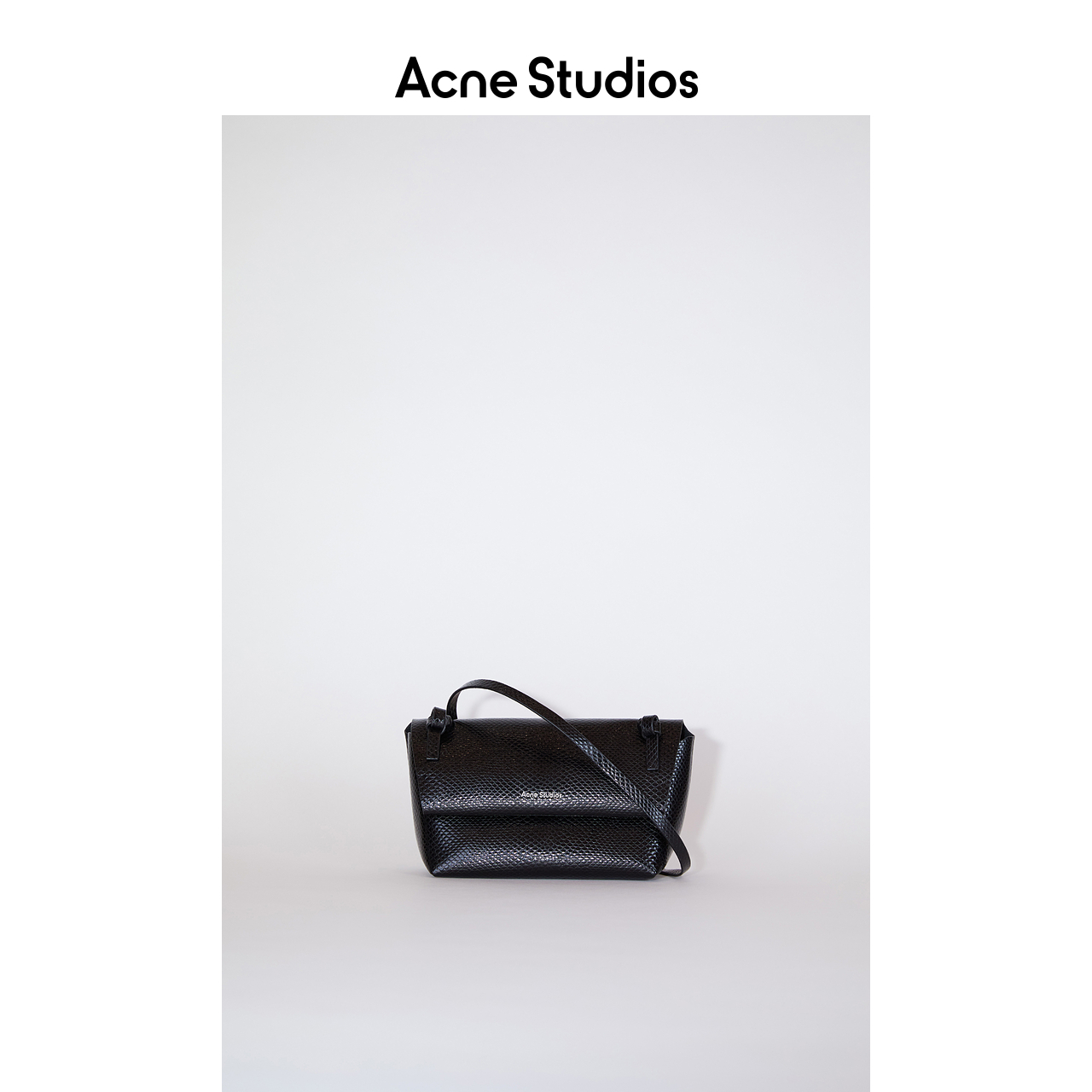 Acne Studios 2021春夏新款黑色牛皮迷你钱包手拿包 CG0140-900