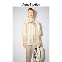 Acne Studios 2021春季新款休闲条纹衬衫女短袖衬衣 AC0343-AI1