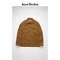 Acne Studios 2021春季新款潮流军绿色棉质衬衫外套男 B90520-BGU