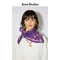 Acne Studios 2021春季新款设计感紫色涡纹丝巾小方巾 CA0121-CNI