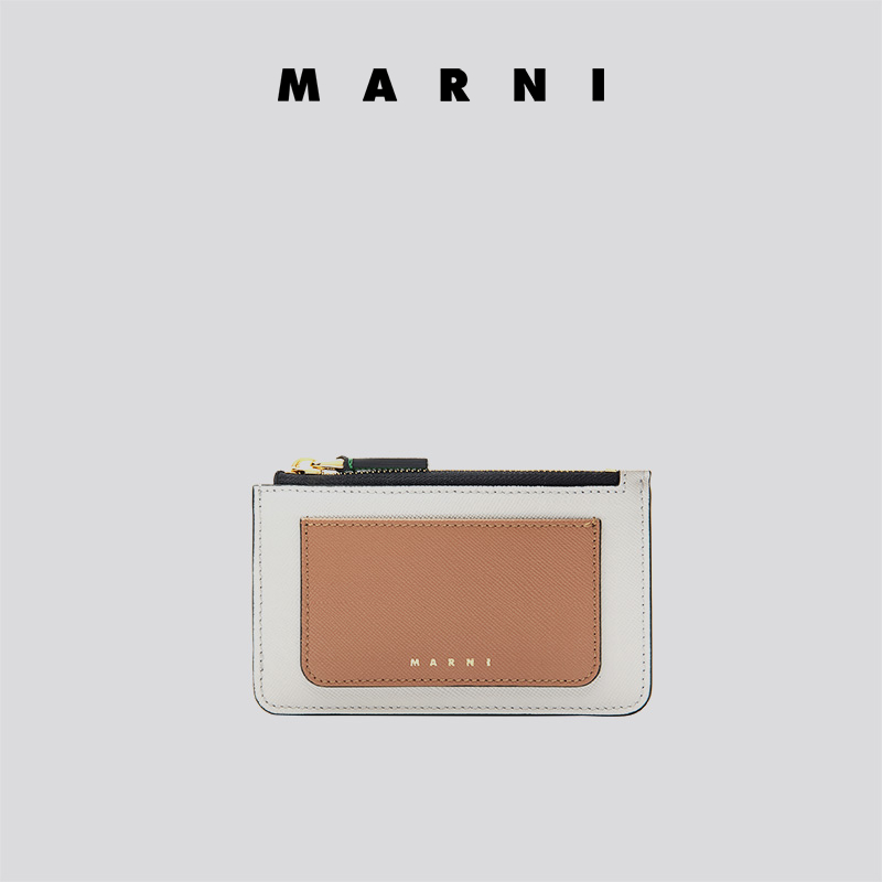 Marni2021新款早春系列Saffiano皮革三色卡夹