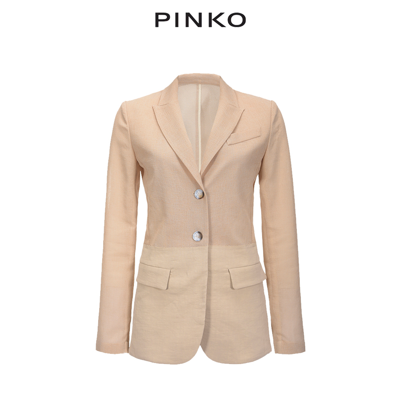 PINKO女装拼接修身西装外套 1B13K47435