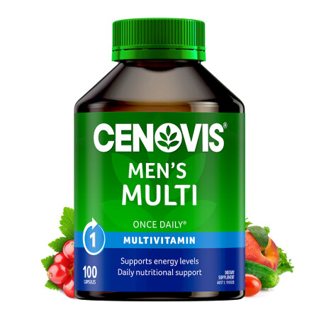 Cenovis 男士复合维生素胶囊 多种矿物质营养素 澳洲进口 100粒 含鱼油维生素C