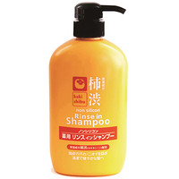 日本进口 熊野油脂(Horse oil) 柿油无硅油洗发水 600ml/瓶 弱酸性洗护合一 清洁保湿 去屑止痒