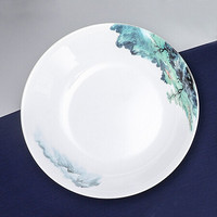 美国康宁（CORELLE）玻璃餐具 碗碟盘套装中式新风10件组2-4人消毒柜可用不易滋生细菌 中式新风8.5英寸平盘-单个